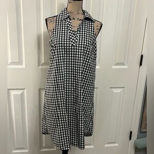 Spense Black and White Gingham Sleeveless Dress 6